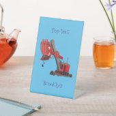 Signe De Table Illustration d'une pelle à vapeur rouge mou (In SItu)