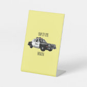 Signe De Table Illustration d'une voiture de police (Recto)