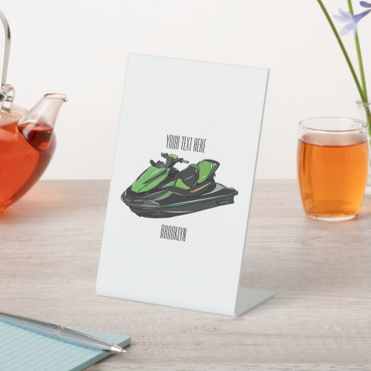 Signe De Table Illustration Jet ski (In SItu)
