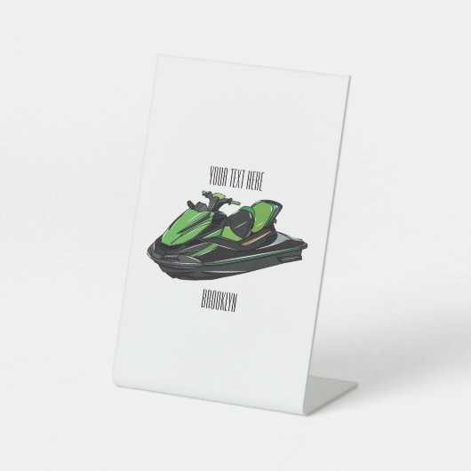 Signe De Table Illustration Jet ski (Recto)