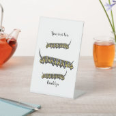 Signe De Table Illustration Monarch caterpillar (In SItu)
