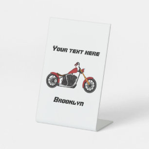 Signe De Table Illustration motocyclette de style hélicoïdal