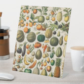 Signe De Table Illustration scientifique végétale des fruits (In SItu)