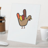 Signe De Table ILY Sign Language Main Turkey Thanksgiving Holiday (In SItu)
