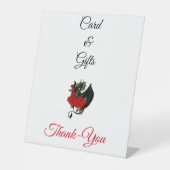 Signe De Table Imaginaire de Roses rouges Dragon Noir (Recto)