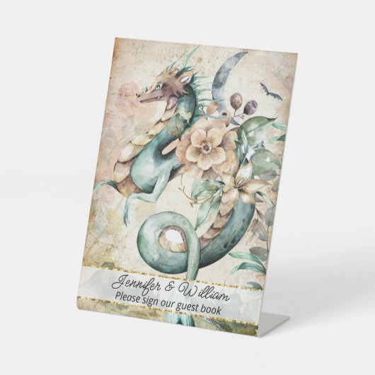 Signe De Table Imaginaire Dragon Fairytale Mariage (Recto)
