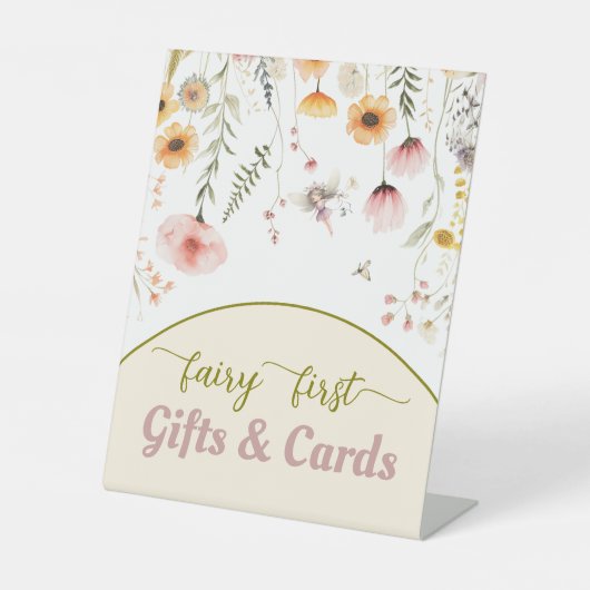 Signe De Table Imaginaire fleur sauvage fée premier Cadeaux (Recto)