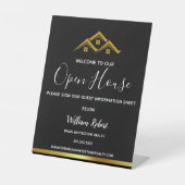 Signe De Table Immobilier Golden House Logo Moderne Realtor (Recto)