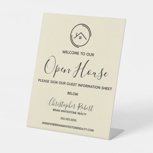 Signe De Table Immobilier minimaliste blanc (Recto)