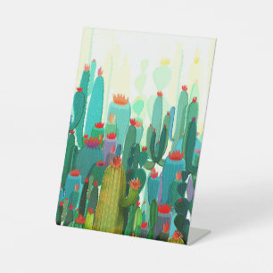 Signe De Table Impression Cactus Beaucoup De Cactus