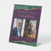 Signe De Table In Love Memory 2 Photo Green Purple Mariage (Recto)