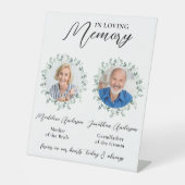 Signe De Table In Love Memory 2 Photo Greenery Mariage (Recto)