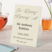 Signe De Table In Loving memory of name funeral memory keepsake (In SItu)