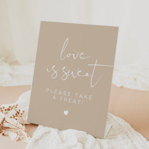 Signe De Table INDIE Boho Beige Cream Love is Sweet Faveur