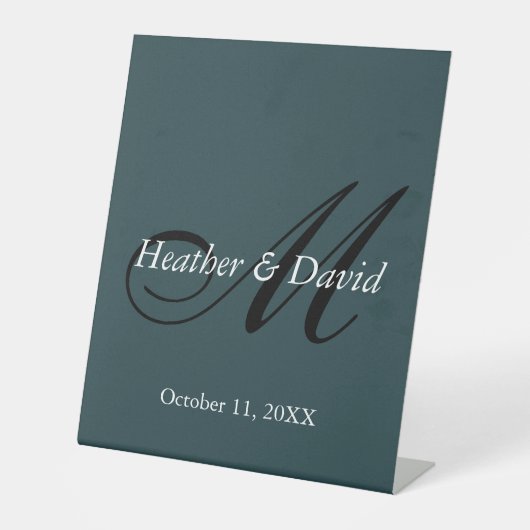 Signe De Table Indigo Color Stylo mignon Monogram Mariage (Recto)