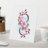 Signe De Table Infinité avec les fleurs Sakura (In SItu)