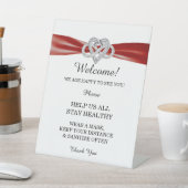 Signe De Table Infinité du ruban rouge Sécurité des Mariages card (In SItu)