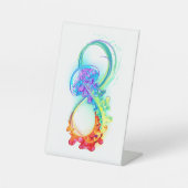 Signe De Table Infinity avec Rainbow Jellyfish (Recto)
