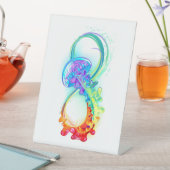 Signe De Table Infinity avec Rainbow Jellyfish (In SItu)