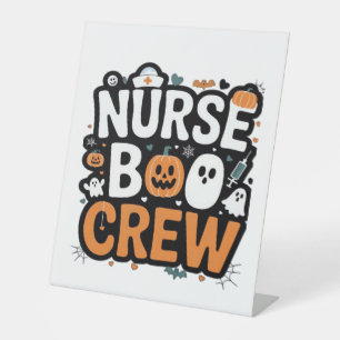 Signe De Table Infirmière Boo Crew Halloween Halloween Healthcare