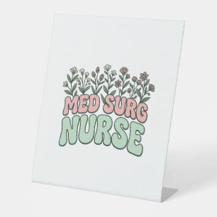 Signe De Table Infirmière en médecine chirurgicale dessin vectori