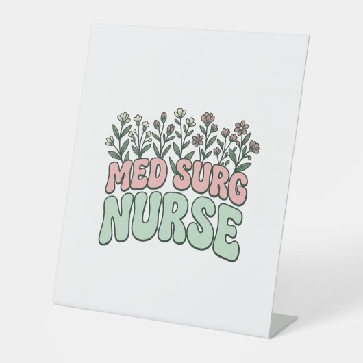 Signe De Table Infirmière en médecine chirurgicale dessin vectori (Recto)