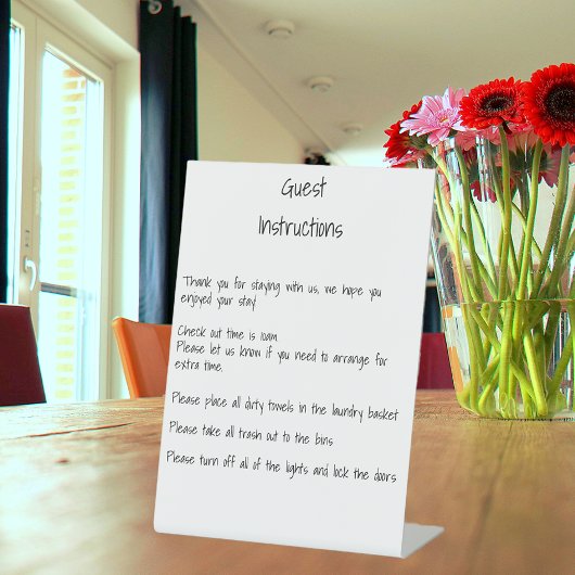 Signe De Table Informations Instructions Location de Maison d'Hôt