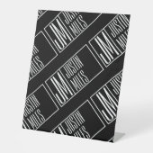 Signe De Table Initiales modernes avec nom Monogram Motif (Recto)