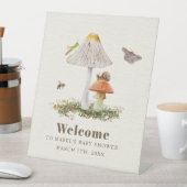 Signe De Table Insectes Champignons Bois Baby shower naturel (In SItu)