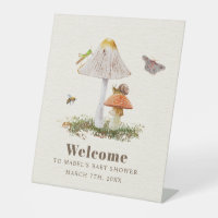 Insectes Champignons Bois Baby shower naturel