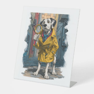 Signe De Table Inspecteur Dalmatien - Chien de résolution de crim