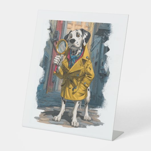 Signe De Table Inspecteur Dalmatien - Chien de résolution de crim (Recto)