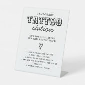 Signe De Table Instruction de la barre de tatouage temporaire de (Recto)
