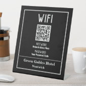 Signe De Table Instructions WiFi avec code QR (In SItu)