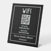 Signe De Table Instructions WiFi avec code QR (Recto)