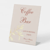 Signe De Table Intemporel Floral Rustic Coffee Bar mariage (Recto)