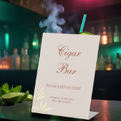 Signe De Table Intemporel Floral Rustique Mariage Cigar Bar