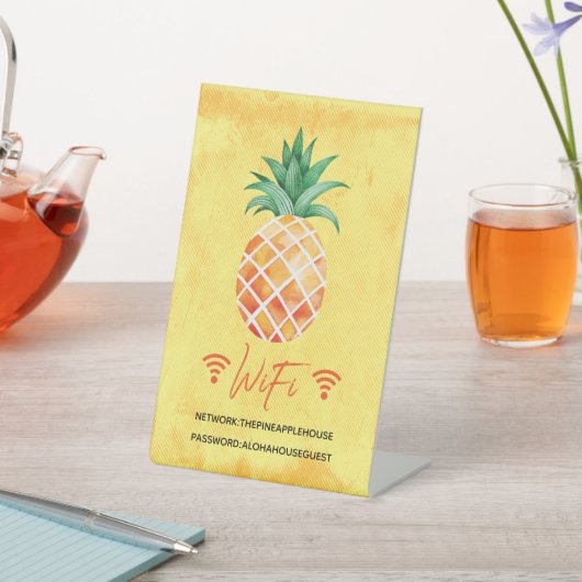 Signe De Table Internet WiFi Mot de passe Island Pineapple Vacati (In SItu)