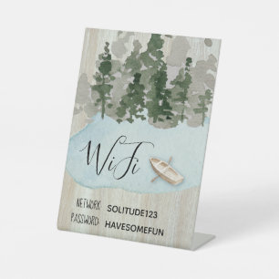 Signe De Table Internet WiFi Mot de passe Lake House