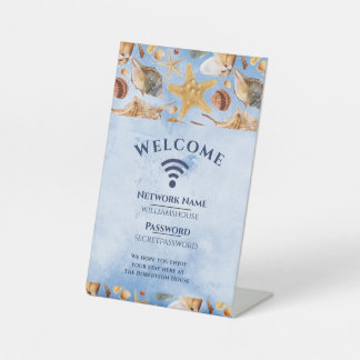 Signe De Table Internet WiFi Mot de passe Summer Sea Beach House