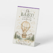 Signe De Table Invitation à l'aventure pour Baby Shower (Recto)