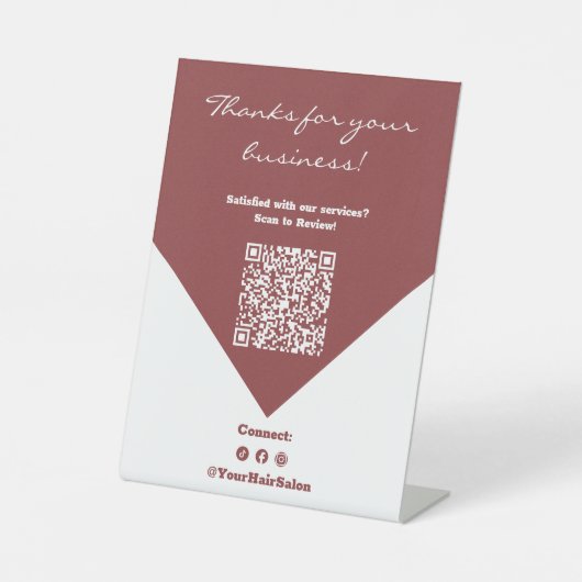 Signe De Table Invitation à l'évaluation client satisfaisante (Recto)