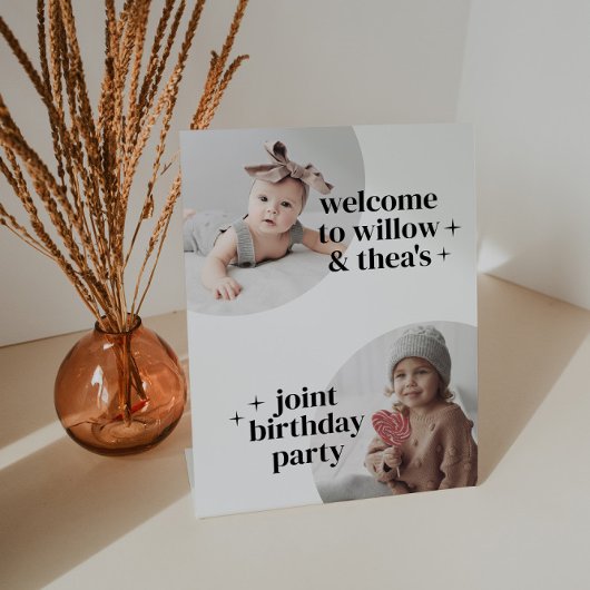 Signe De Table Invitation d'anniversaire conjointe avec Arches Af