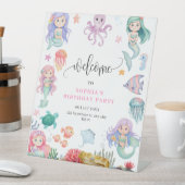 Signe De Table Invitation d'anniversaire de sirène, sous la sirèn (In SItu)