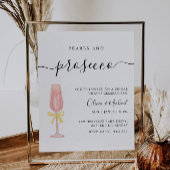 Signe De Table Invitation de douches nuptiales Pearls & Prosecco