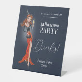 Signe De Table Invitation de fête d'anniversaire d'Halloween (Recto)