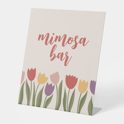 Signe De Table Invitation de la douche nuptiale des tulipes (Recto)