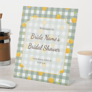 Signe De Table Invitation En vichy citron pique-nique Plaid Douch