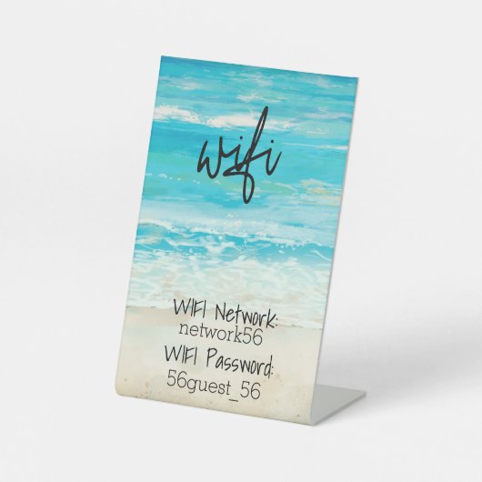 Signe De Table Invité Visiteur WIFI information STR Rental Home (Recto)