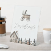 Signe De Table It takes a village Baby Shower Diaper Raffle (In SItu)